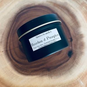 Bourbon & Pumpkin | Coco-Soy Wax Blend | Scented Candle |Drunken Pumpkin | vegan